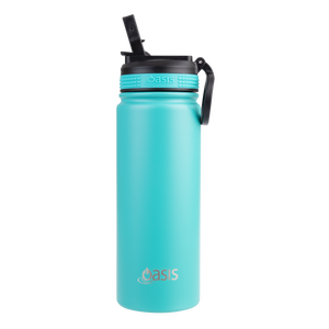 Oasis 550ml Insulated Sports Bottle with Sipper Straw