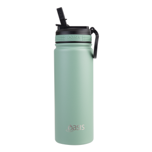 Oasis 550ml Insulated Sports Bottle with Sipper Straw