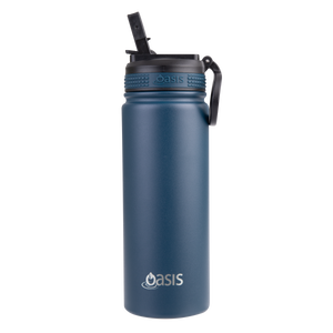 Oasis 550ml Insulated Sports Bottle with Sipper Straw