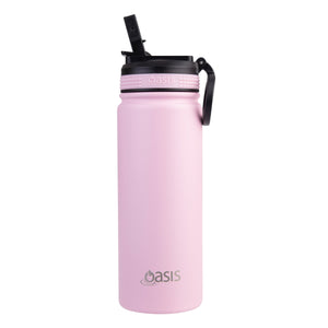 Oasis 550ml Insulated Sports Bottle with Sipper Straw