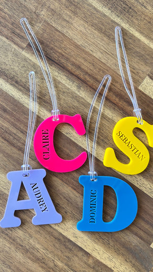 Personalised Initial Bag Tag