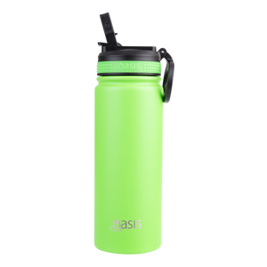 Oasis 550ml Insulated Sports Bottle with Sipper Straw