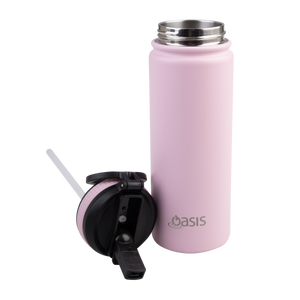 Oasis 550ml Insulated Sports Bottle with Sipper Straw