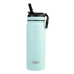 Oasis 550ml Insulated Sports Bottle with Sipper Straw