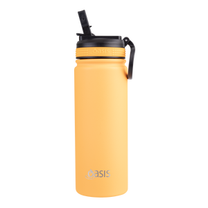 Oasis 550ml Insulated Sports Bottle with Sipper Straw