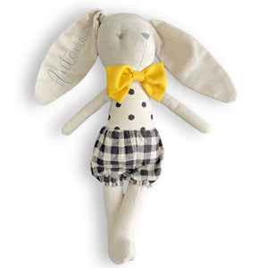 Baby Boy Bunny 26cm Black Check | Alimrose