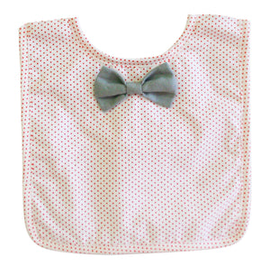 Bow Tie Bib Grey Red
