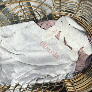 Personalised Cotton Knitted Baby Blanket