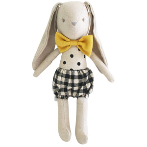 Baby Boy Bunny 26cm Black Check | Alimrose