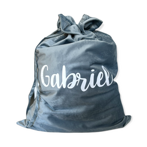 Personalised Santa Sack - Dusty Blue