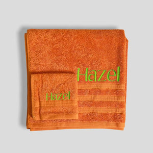 Personalised Bath Towel and Washer Set