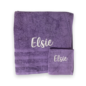 Personalised Bath Towel and Washer Set