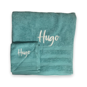 Personalised Bath Towel and Washer Set
