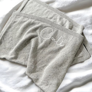 Personalised Cotton Knitted Baby Blanket