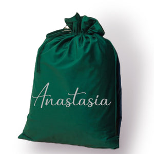 Green Personalised Santa Sack