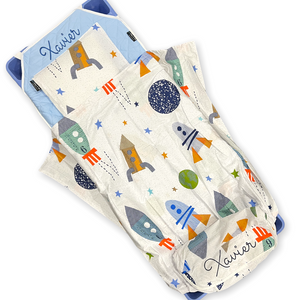 Personalised Daycare Bedding Rocket to Space