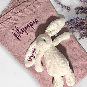 Personalised Cotton Knitted Baby Blanket
