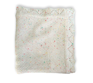Personalised Scalloped Cotton Baby Blanket