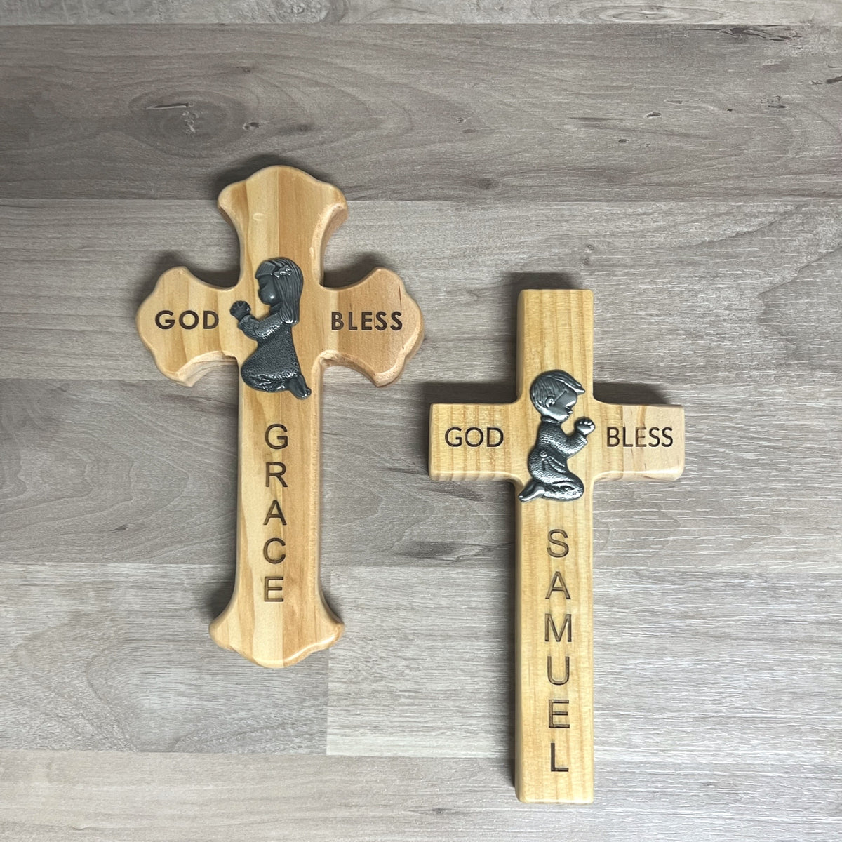 Cross Engraving With Gouges Around It Engraved Personalised Cross - Nap It Up