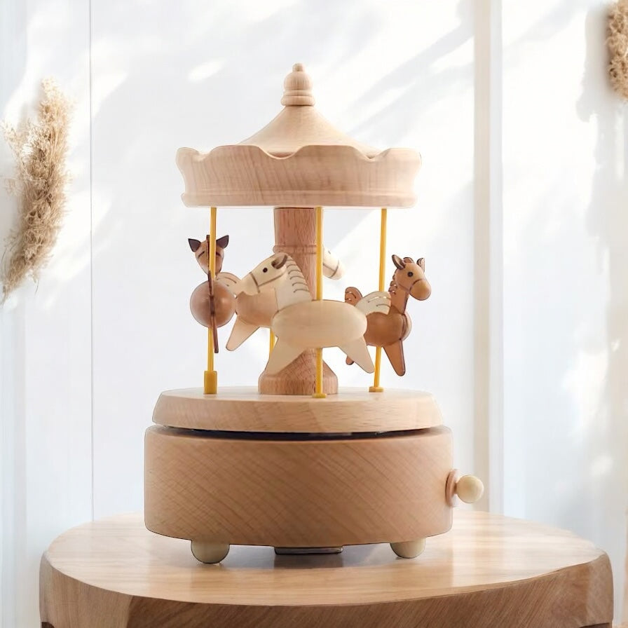 Personalised Wooden Musical Carousel | Horse