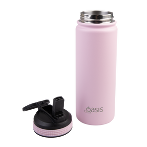 Oasis 550ml Insulated Sports Bottle with Sipper Straw