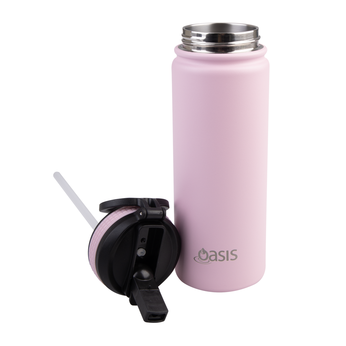 Oasis 550ml Insulated Sports Bottle with Sipper Straw