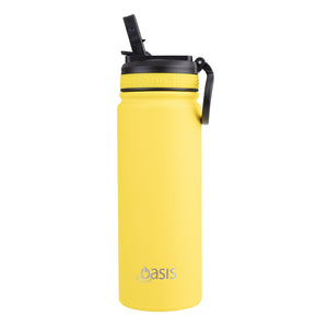 Oasis 550ml Insulated Sports Bottle with Sipper Straw