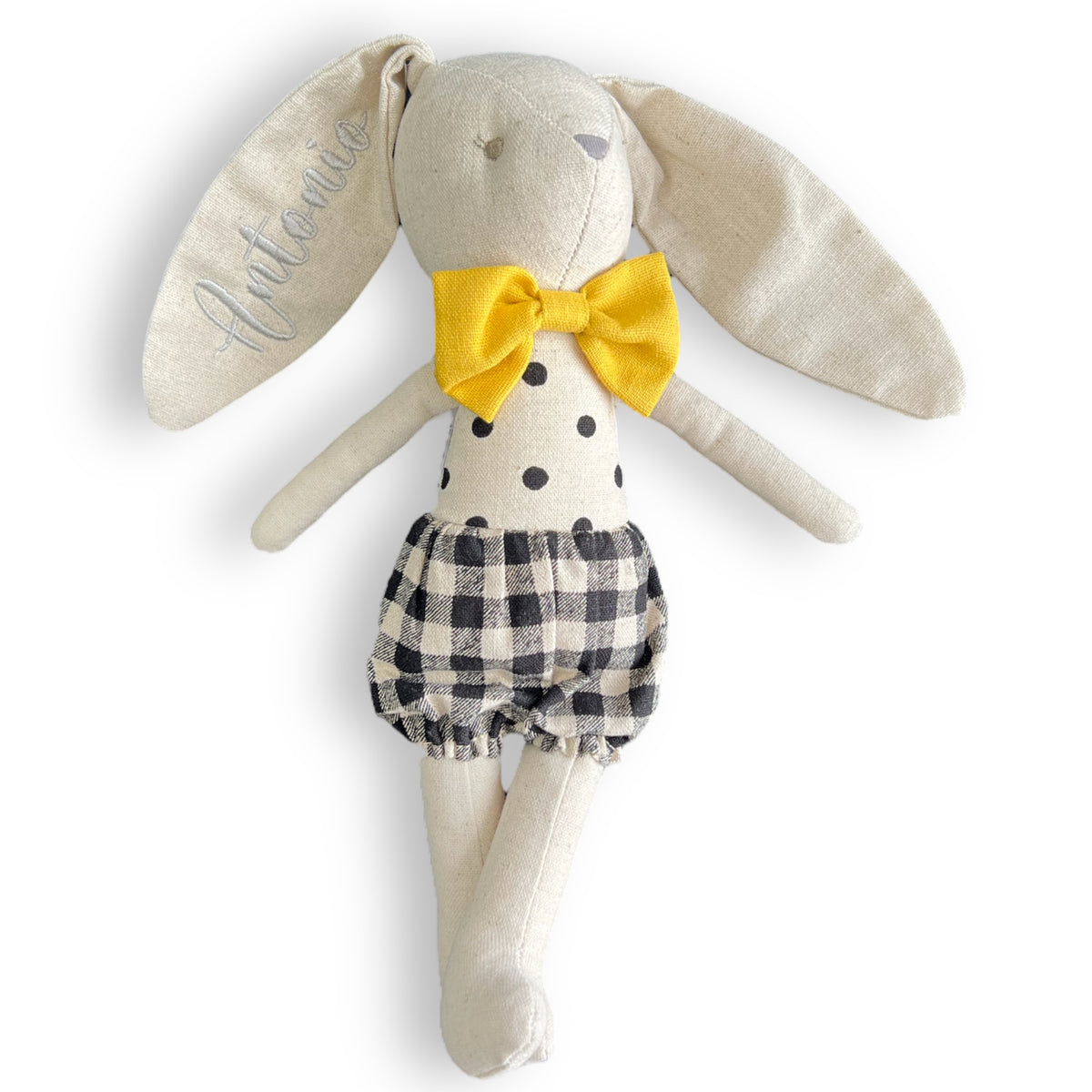 Baby Boy Bunny 26cm Black Check | Alimrose