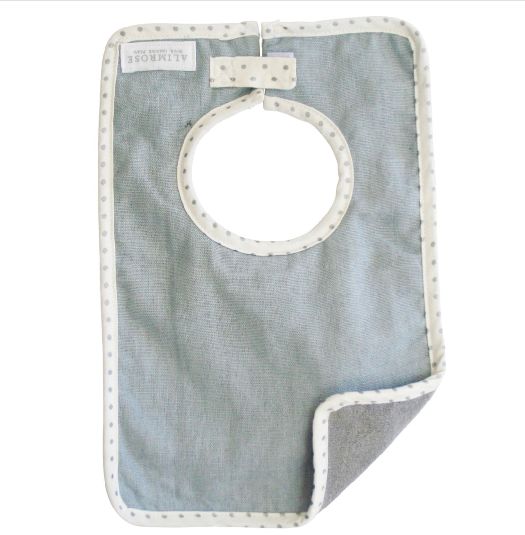 Bobby Bib Grey Linen