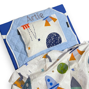 Personalised Daycare Bedding Rocket to Space