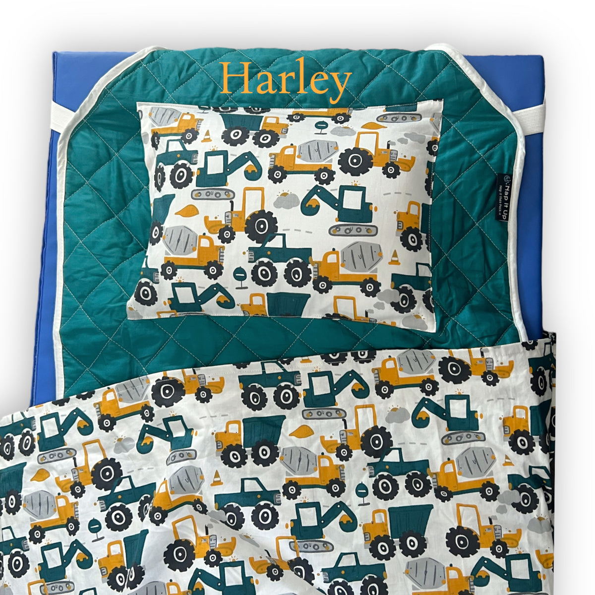 Personalised Daycare Bedding Construction Nap It Up