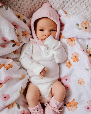 Merino Wool Bonnet & Booties | Snuggle Hunny Kids