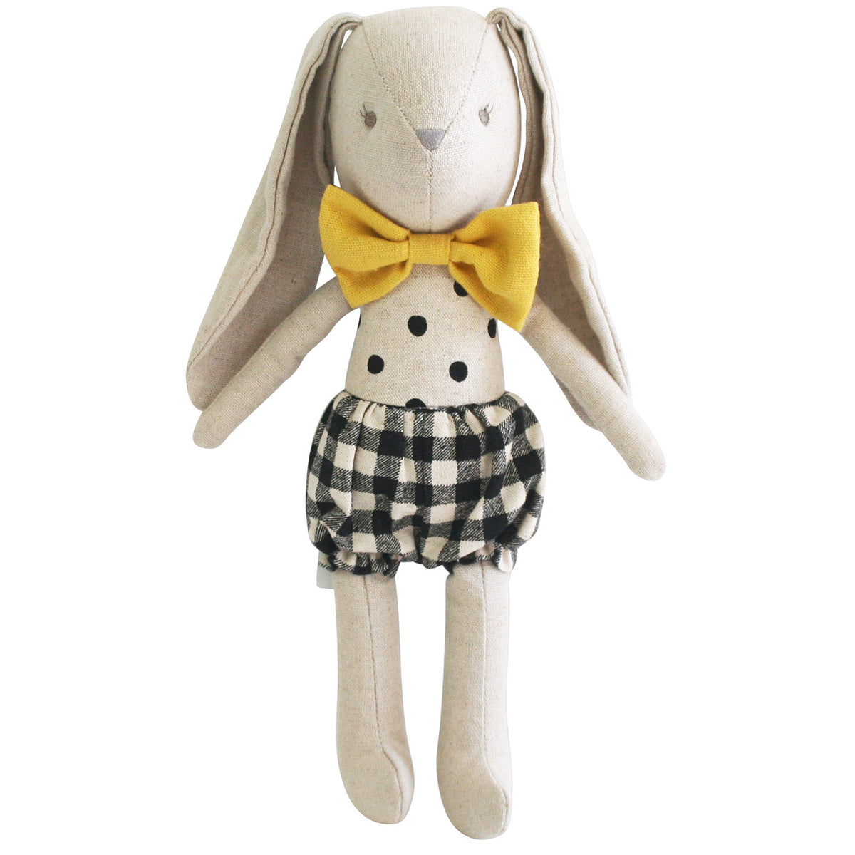 Baby Boy Bunny 26cm Black Check | Alimrose
