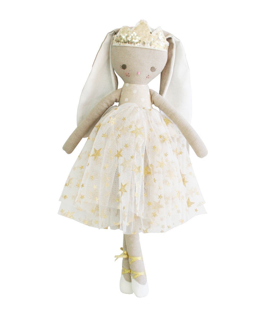 Princess Rabbit Toy Billie Princess Bunny 43cm Gold | Alimrose - Nap It Up