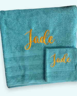 Personalised Bath Towel and Washer Set