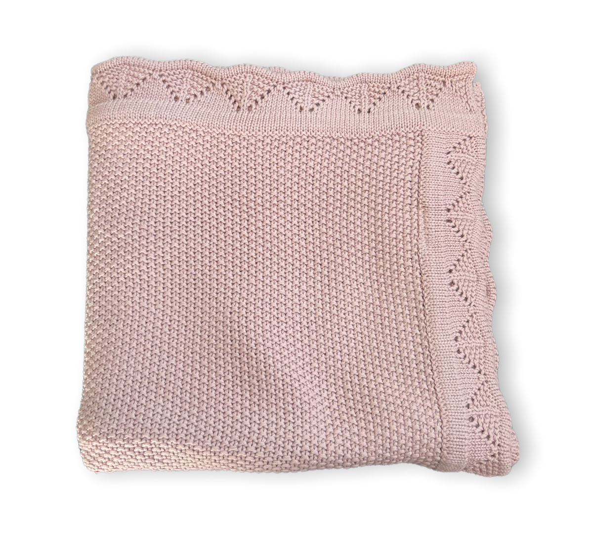 Personalised Scalloped Cotton Baby Blanket