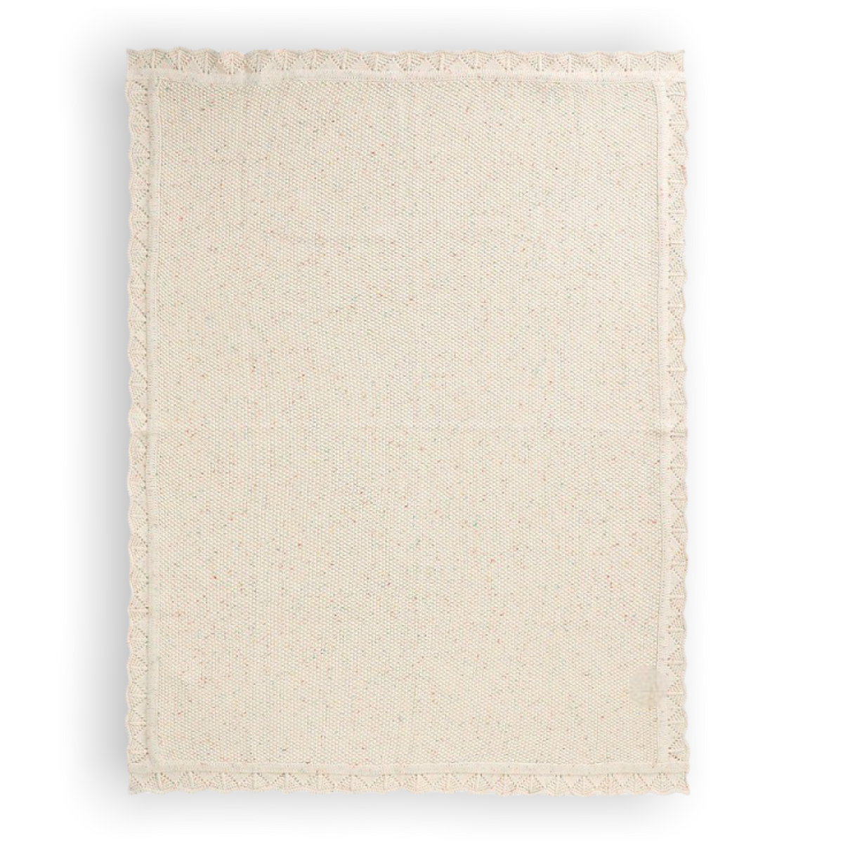 Personalised Scalloped Cotton Baby Blanket