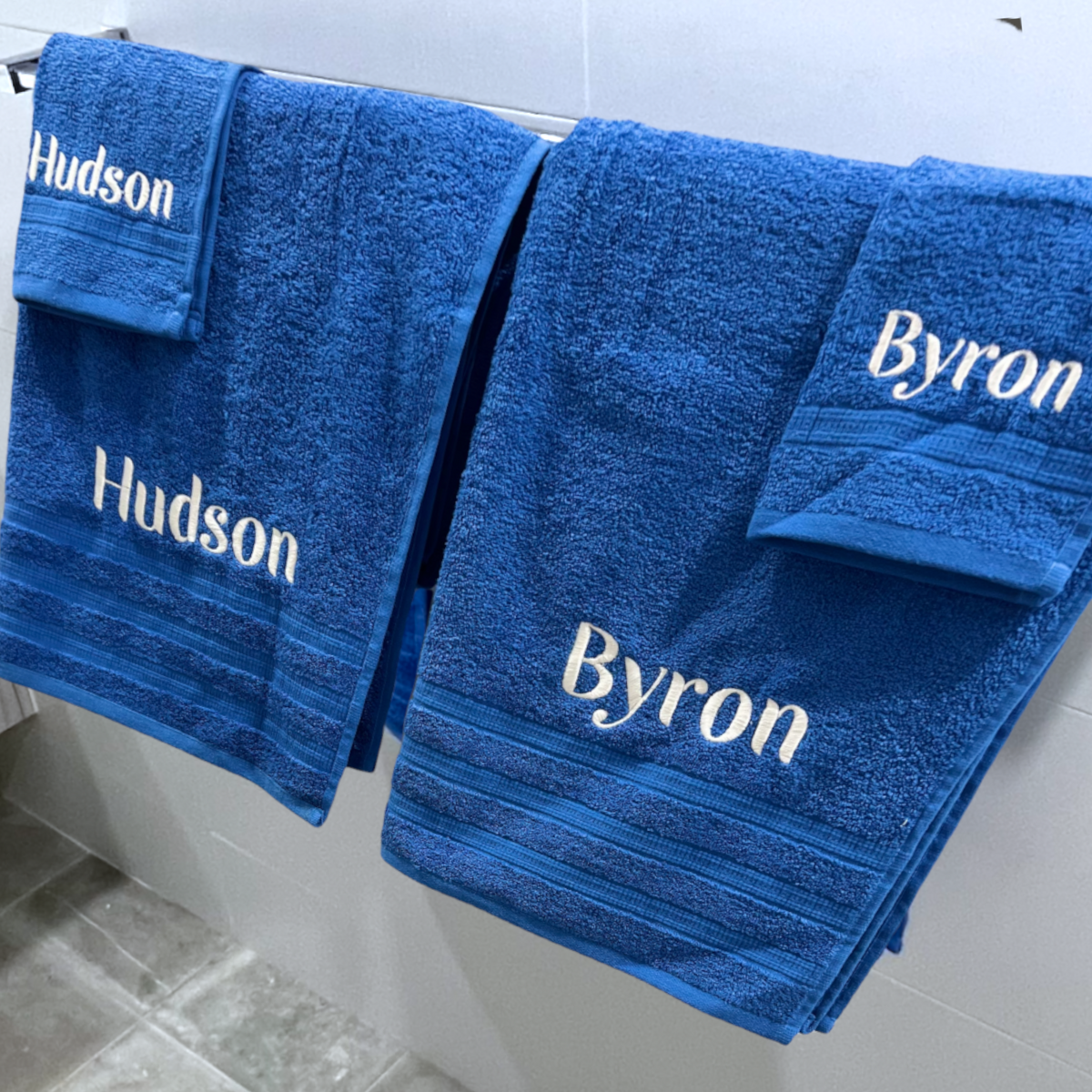 Personalised Bath Towel and Washer Set