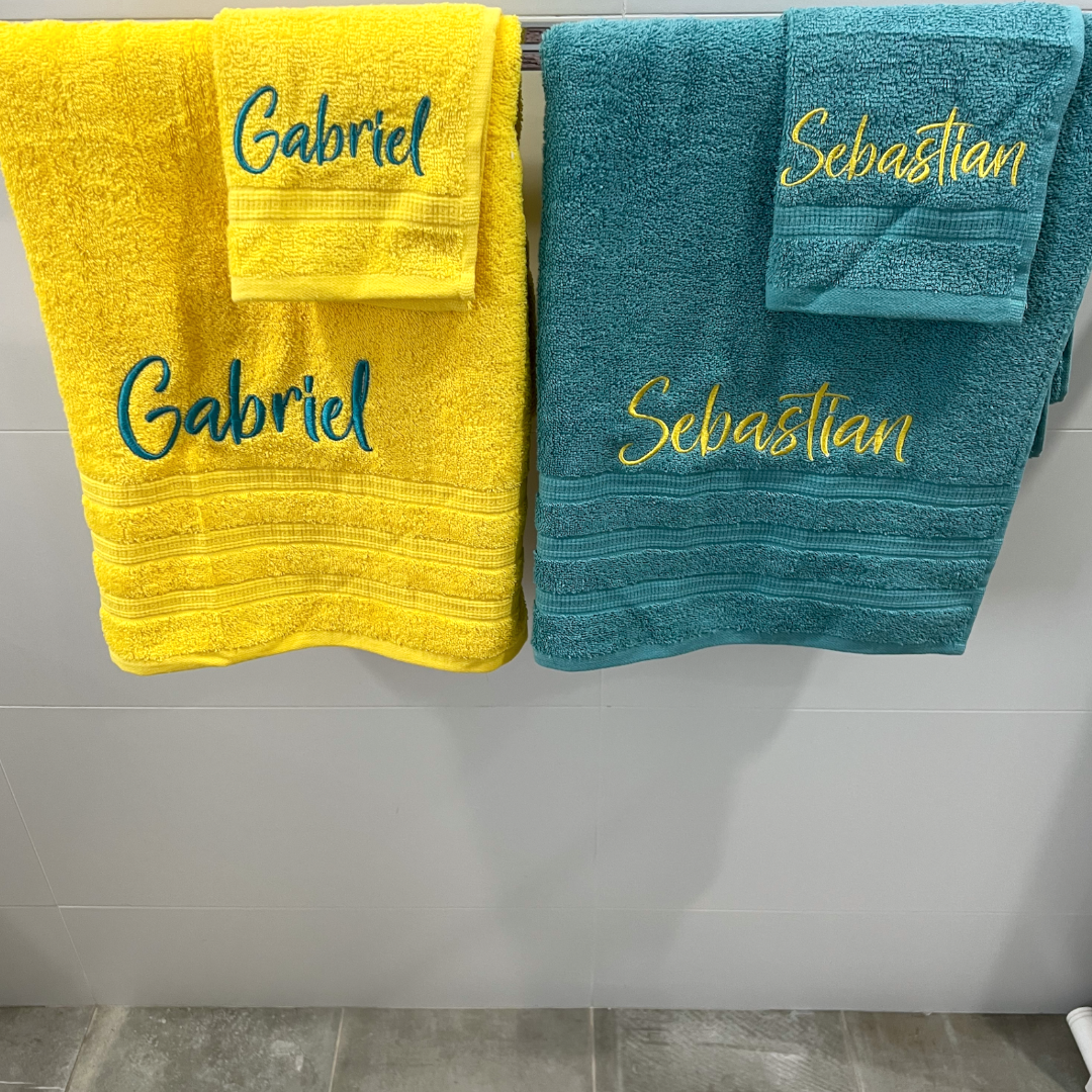 Personalised discount towel sets