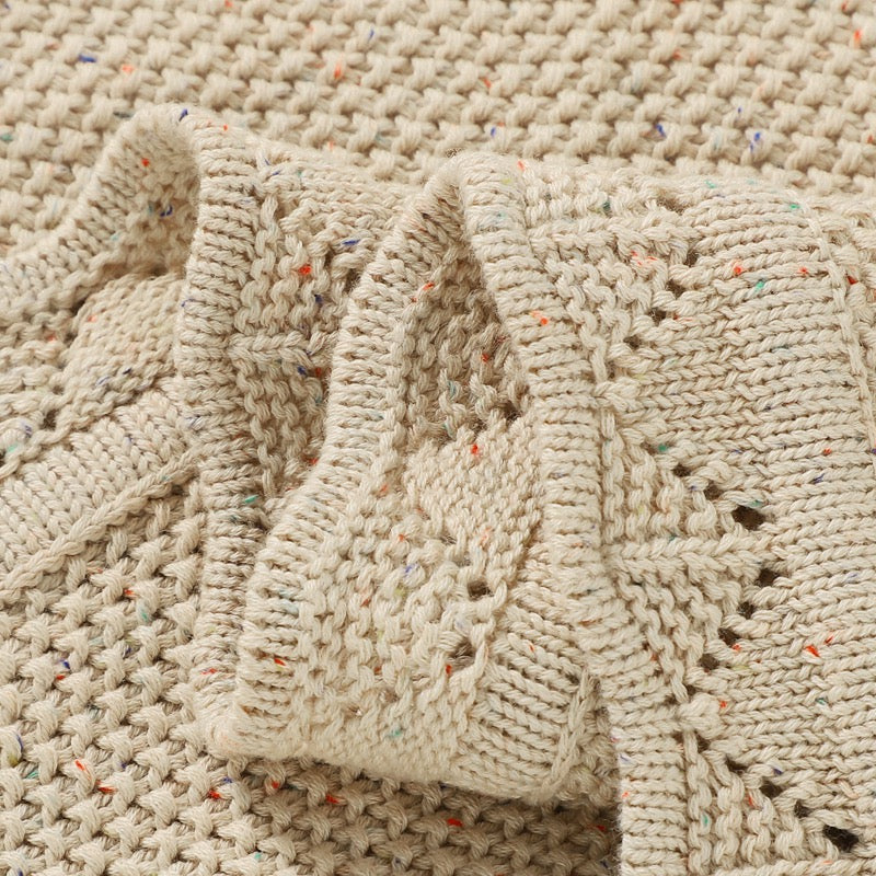 Personalised Scalloped Cotton Baby Blanket