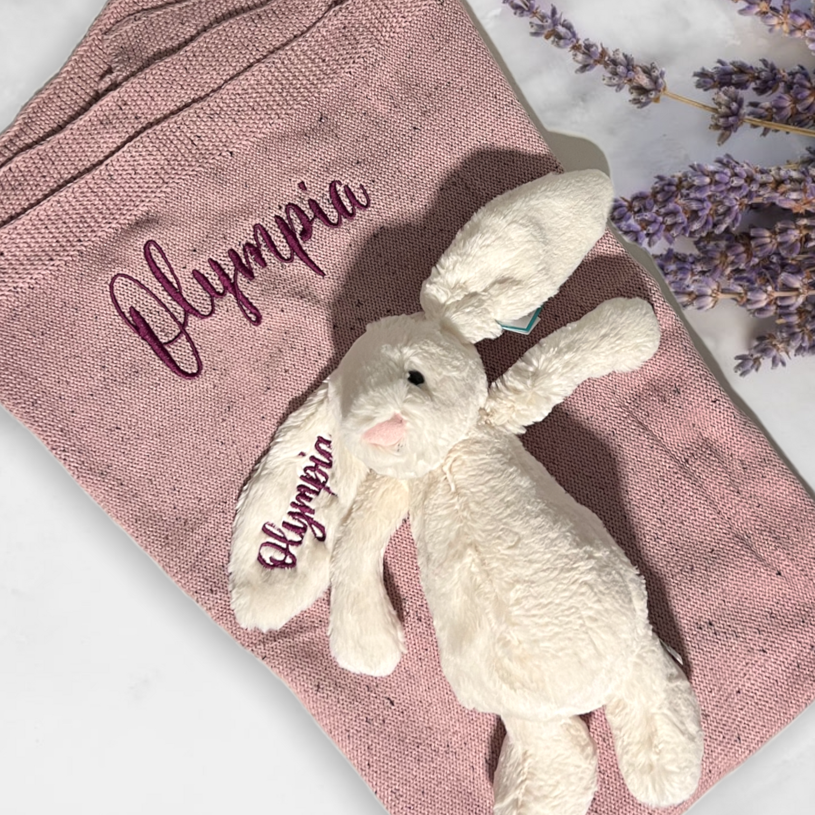 Personalised Cotton Knitted Baby Blanket